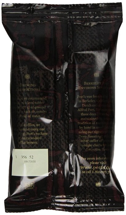 Peet's Coffee & Tea House Blend Ground Coffee, 2.5-Ounce Fractional Packs (Pack of 18) N15