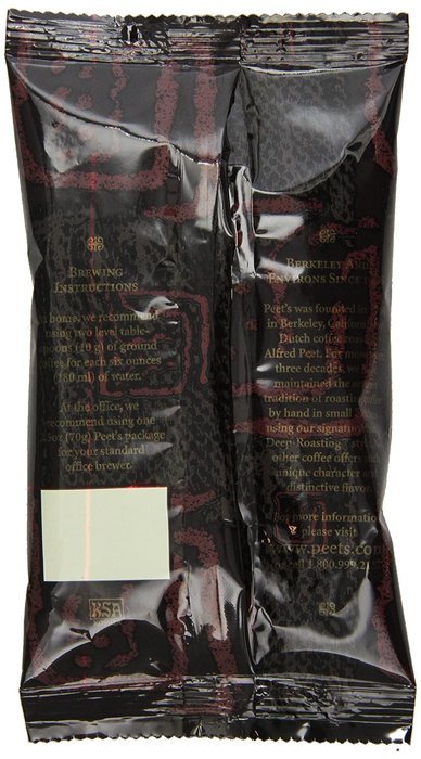 Peet's Coffee & Tea House Blend Ground Coffee, 2.5-Ounce Fractional Packs (Pack of 18) N17