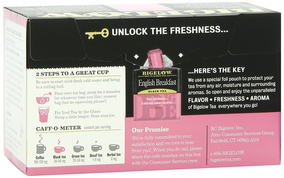 Bigelow English Breakfast Tea, 20-Count Boxes (Pack of 6) N3