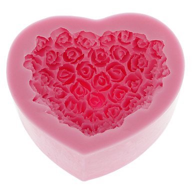 Tint Silicone Cake Mold Bake ware Decorating Gum Paste Clay Soap Mold Rose Shaped (1pcs)