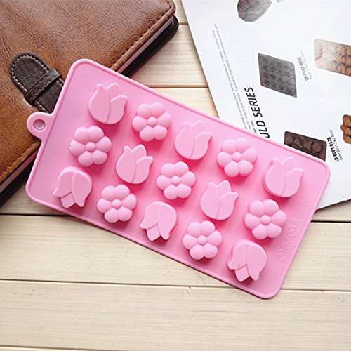 Lariy New Tulip Flower Silicone Ice Cube Chocolate Cake Cookie Candy Home Mould Mold