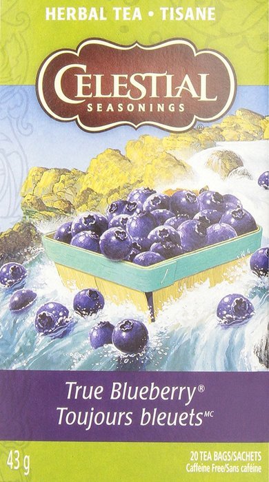 Celestial Seasonings True Blueberry Herbal Tea, 20 Count