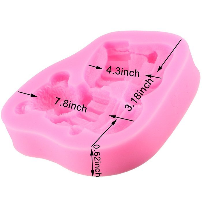 6Pcs/Set Mujiang Silicone Baby Clothes Molds For Fondant Cakes N5