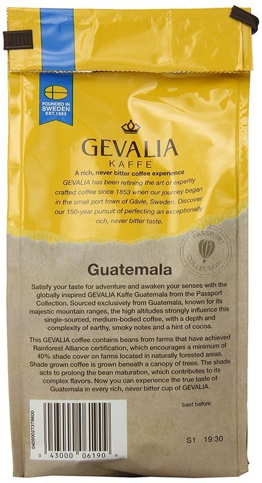 Gevalia Guatemala Medium Roast Ground Coffee, 12 Ounce N3