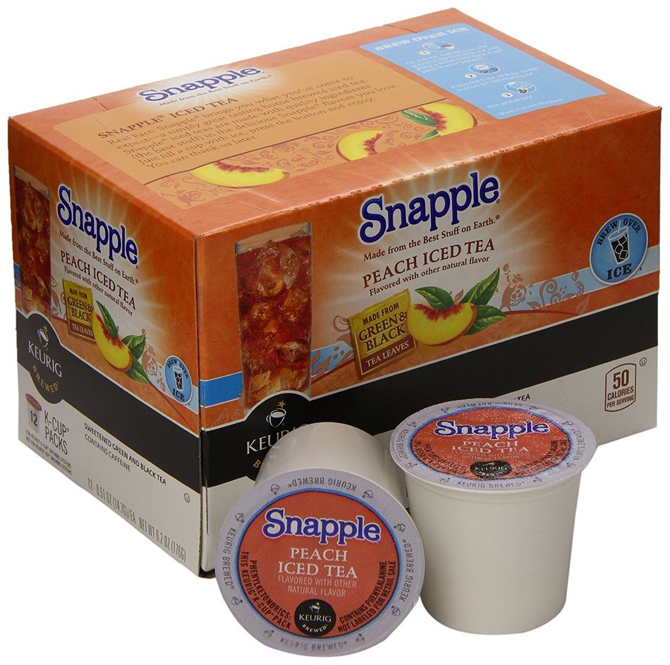 Snapple Peach Iced Tea, Keurig K-Cups, 72 Count N3