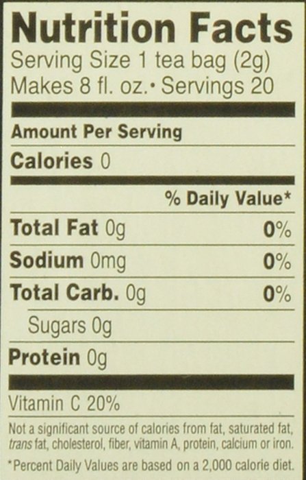 Celestial Seasonings Honey Lemon Ginseng Green Tea, 20 Count N6