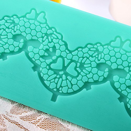 "dipshop Lace Silicone Fondant Mold Cake Decorating Mould Gumpaste Sugarpaste Mold FDA LFGB 959539" shopping N3