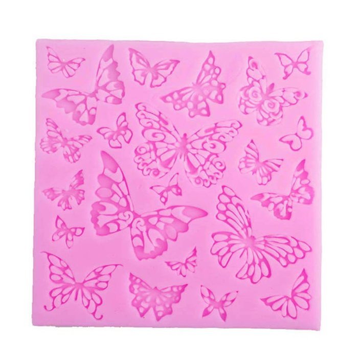 YIJIA Butterfly Shape Silicone Mold Sugar Craft Lace Cake Molds Fondant Cake Decorating Tools pack of 2