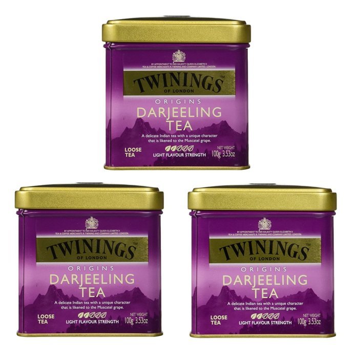 Twinings Black Tea Darjeeling Loose Tea Tin / 100g / 3.5oz. N3