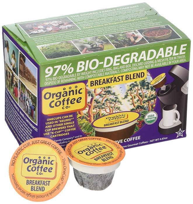 The Organic Coffee Co. OneCup, Gorilla Decaf, 36 Single Serve Coffees N3