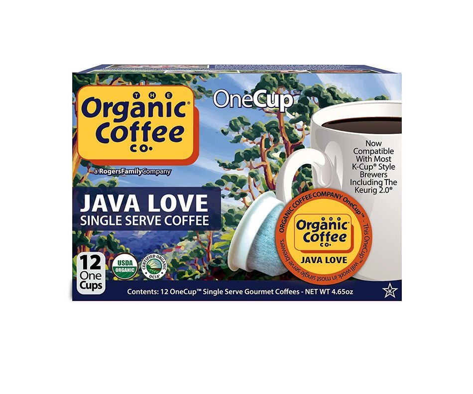 The Organic Coffee Co. OneCup, Gorilla Decaf, 36 Single Serve Coffees N8