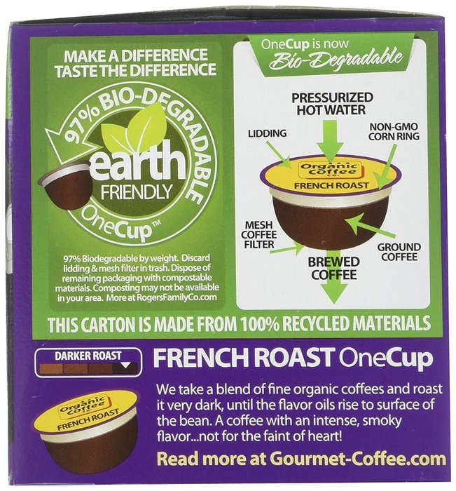 The Organic Coffee Co. OneCup, Gorilla Decaf, 36 Single Serve Coffees N17