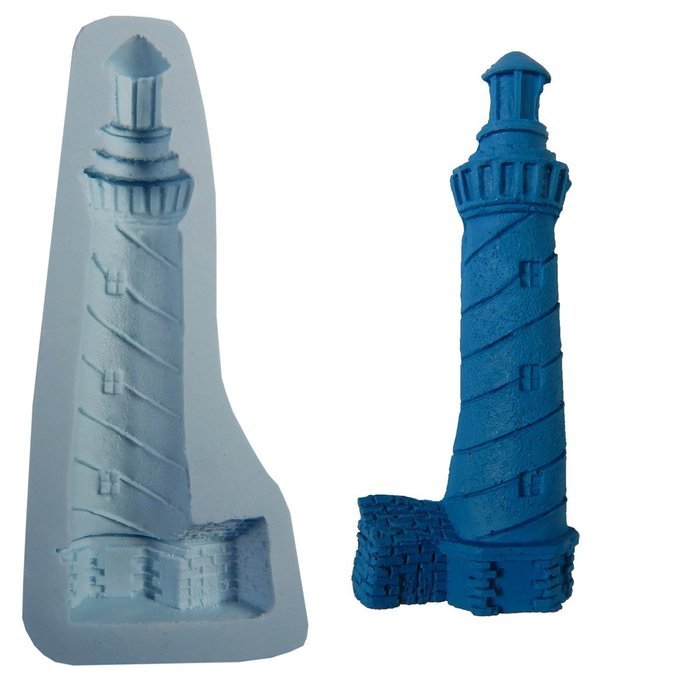 O.K Silicone Molds Fondant cake Lighthouse Beach gumpaste M4702