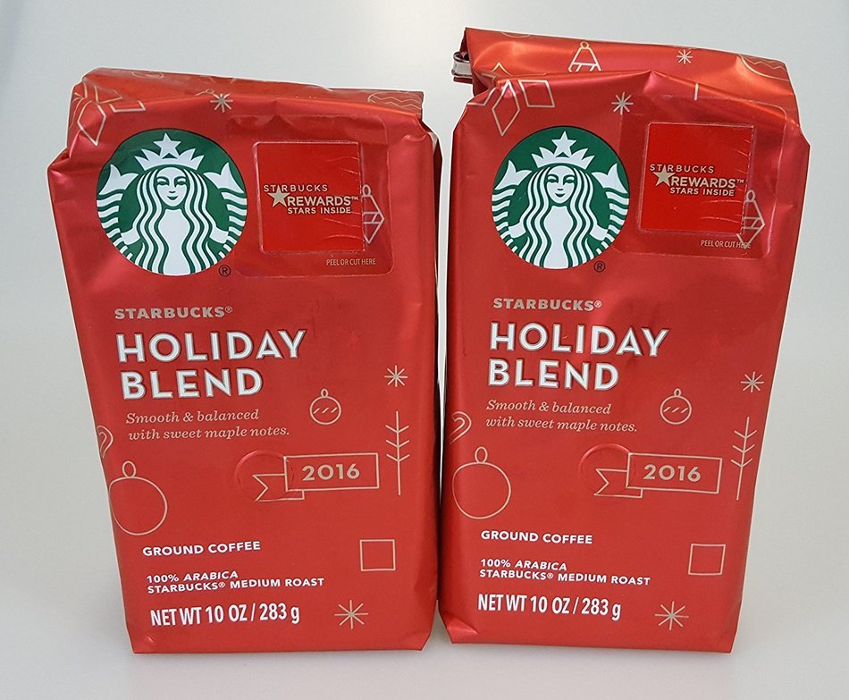 Starbucks 2016 Holiday Blend Ground Coffee- 2 - 10oz Bags