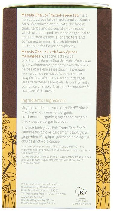 Rishi Tea Organic Masala Chai Loose Leaf Tea, 3.00 Ounces Tin N2