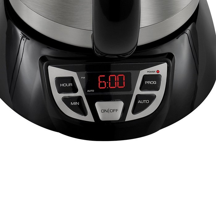 Black & Decker 8 Cup Thermal Programmable Coffeemaker, Black/Silver N3