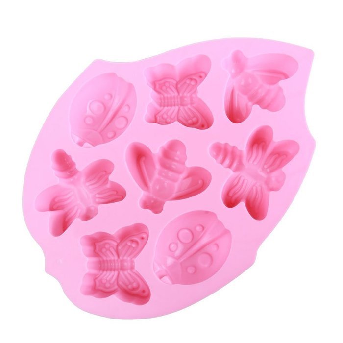 Allforhome(TM) 8 Cavities Butterfly Dragonfly Silicone Soap Mold Chocolate Muffin Cups Handmade Craft Art DIY... N3