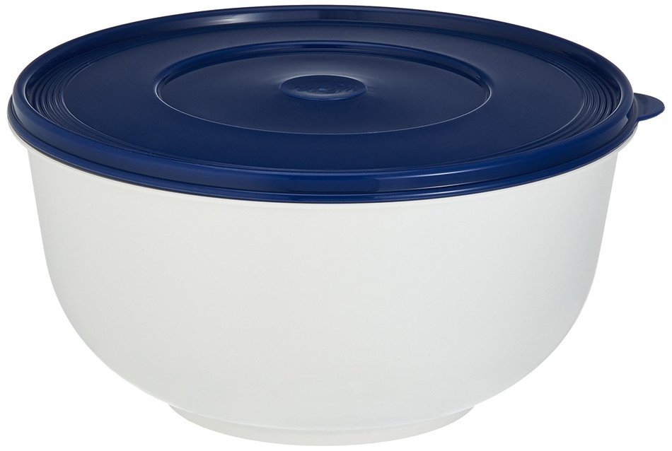 Emsa Yeast dough rising bowl "Superline" with lid 169, 1 fl. oz.,, White/Blue