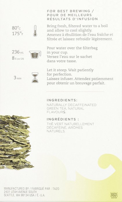 Tazo Organic Chai - 149904, Black Tea-24 Tea Bags-2.3oz/65g N23