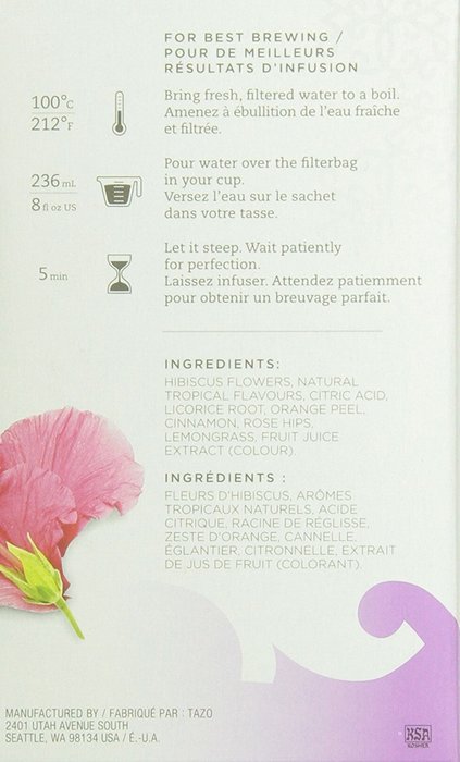Tazo Organic Chai - 149904, Black Tea-24 Tea Bags-2.3oz/65g N30