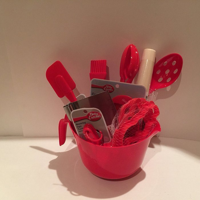 Betty Crocker Baking Bundle ( 10 Items 16 Count) ,4 Measuring , Strainer,Rolling Pin,Slotted Spoon,Slotted Turner...