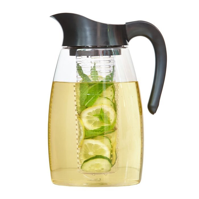 The Republic Of Tea Double Infusion Iced Tea Pitcher, Bpa Free, Dishwasher Safe, Shatterproof, Stain-Resistant