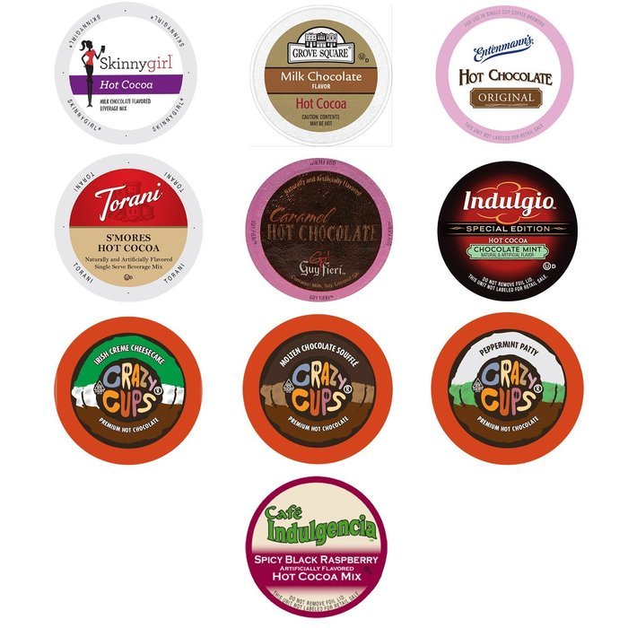 Hot Cocoa and Chocolate Variety Sampler Pack for Keurig K-Cup Brewers, 10 Count