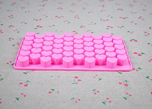 55 Love-Shaped Silicone Tray Pop Cake Stick Mould Lollipop Party Cupcake Baking Mold (Pink) N3