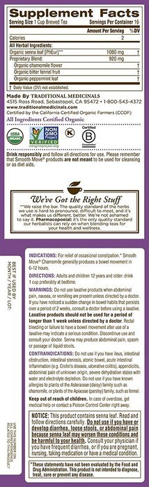 Traditional Medicinals Organic Smooth Move Chamomile 16 Ct N5