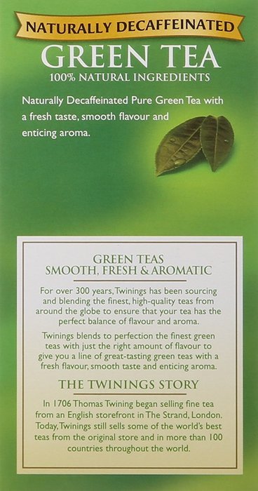 Twinings Green Decaf Tea, 20 Count N2