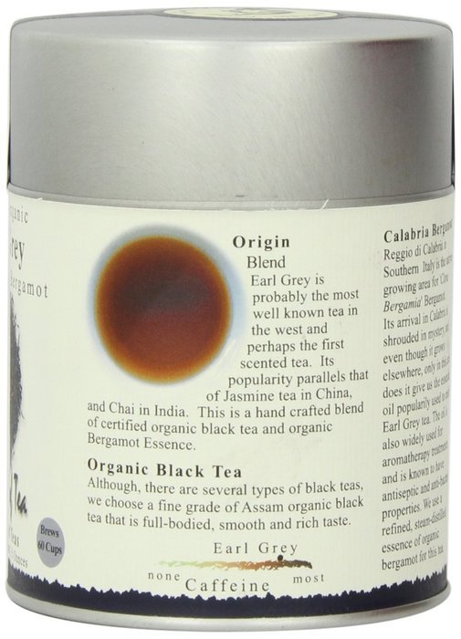 The Tao of Tea, Earl Grey Black Tea, Loose Leaf, 3.5 Ounce Tin N6
