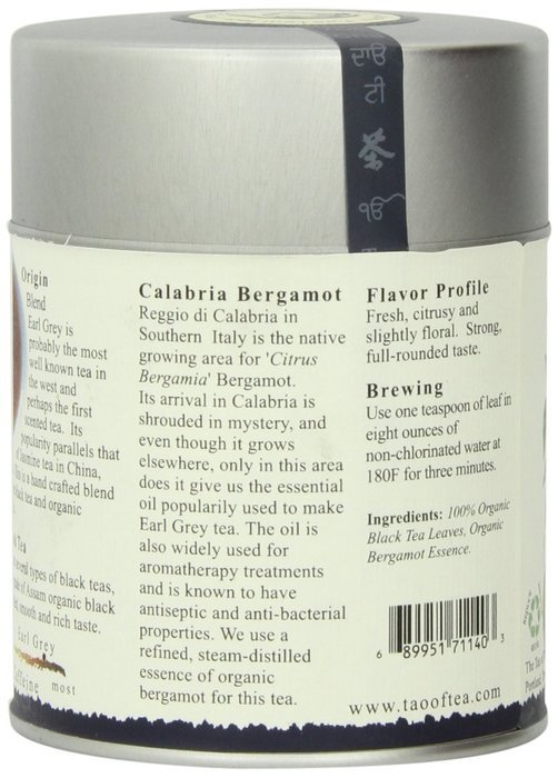 The Tao of Tea, Earl Grey Black Tea, Loose Leaf, 3.5 Ounce Tin N7