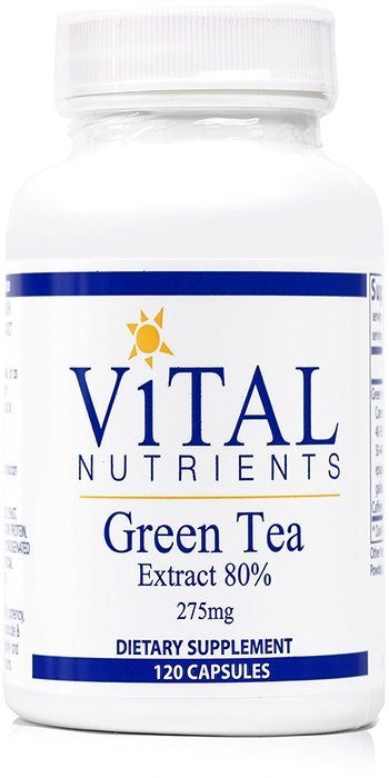 Vital Nutrients - Green Tea Extract 275 mg - Potent Antioxidant & Immune Enhancer - 120 Capsules