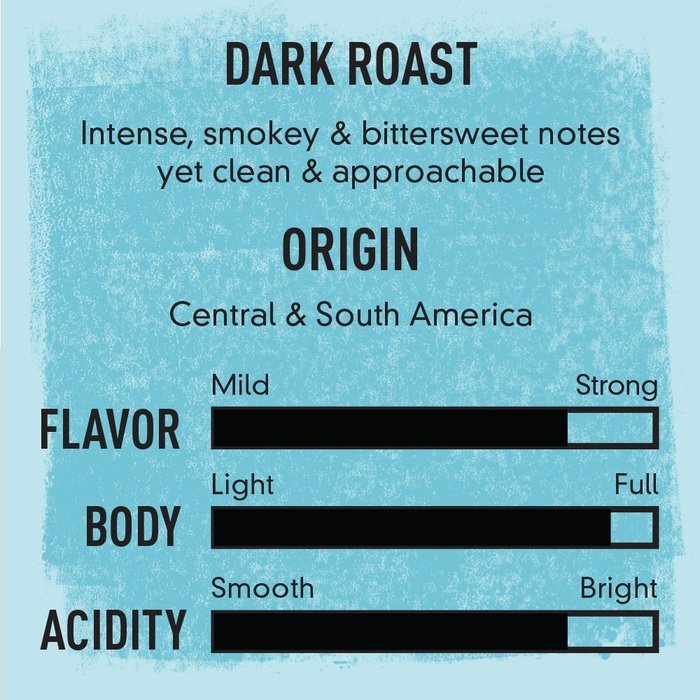Happy Belly French Roast Organic Fairtrade Coffee, Dark Roast, Whole Bean, 12 ounce N3
