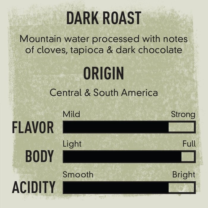 Happy Belly French Roast Organic Fairtrade Coffee, Dark Roast, Whole Bean, 12 ounce N7