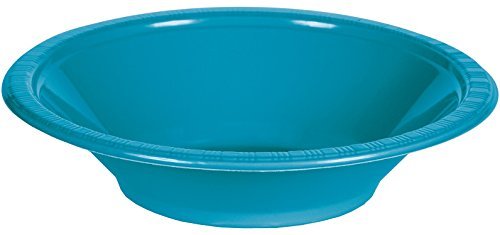 Creative Converting Touch of Color 20 Count Plastic Bowl, 12 oz, Pastel Blue N5