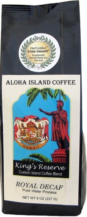PLATINUM Light Roast, Kings Reserve Kona Hawaiian Coffee Blend, 8 Oz Ground N9