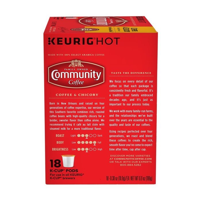Community Coffee and Chicory Single-Serve Coffee, 18 Count N3