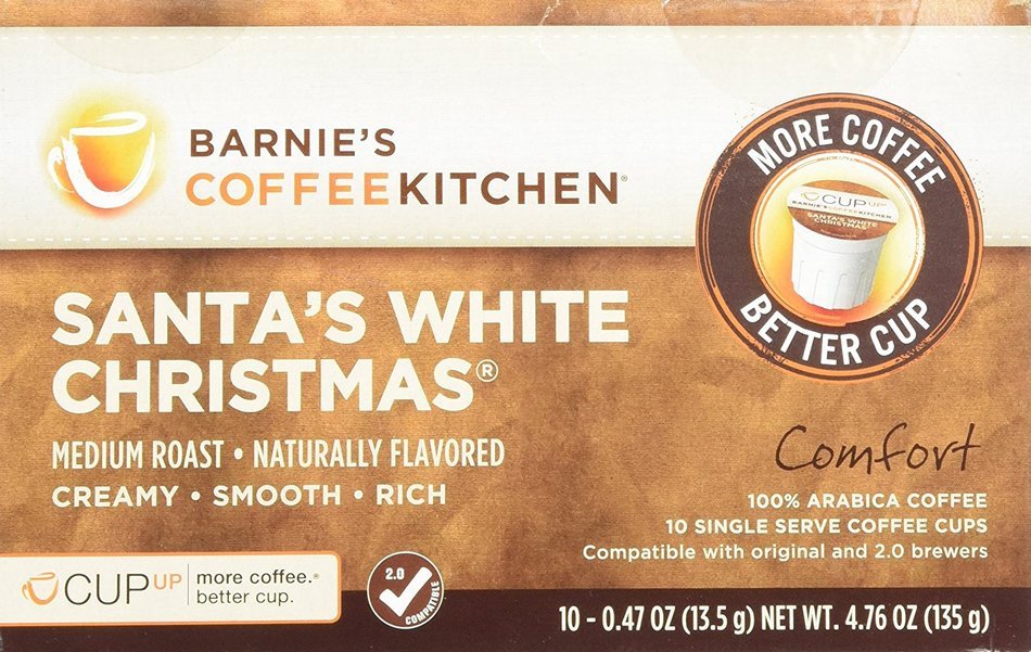 Barnie's CoffeeKitchen Santa's White Christmas Cup Up Single Serve, 10 Count N3