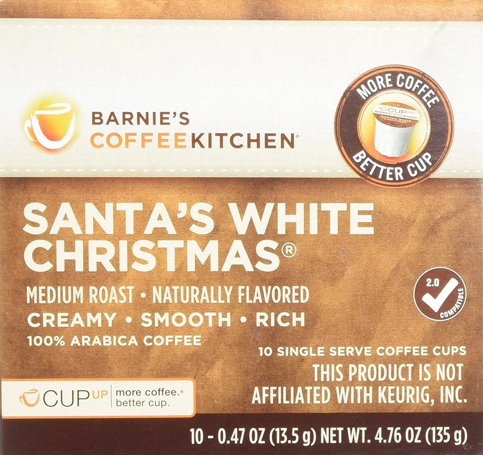 Barnie's CoffeeKitchen Santa's White Christmas Cup Up Single Serve, 10 Count N4