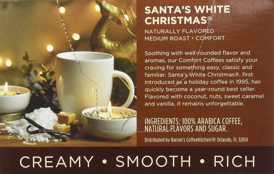 Barnie's CoffeeKitchen Santa's White Christmas Cup Up Single Serve, 10 Count N5