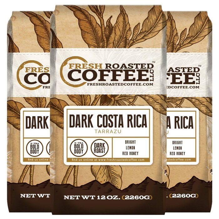 Dark Costa Rica Tarrazu, Whole Bean, Fresh Roasted Coffee LLC. (2 lb.) N3