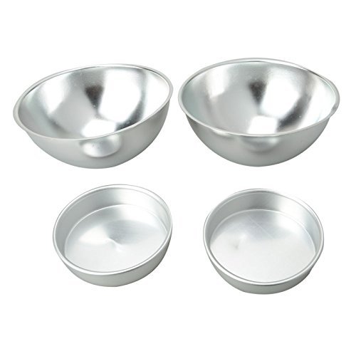 Great Value ZD67 DIY Tool Practical Ball Shaped / Half Round Metal Cake Mold Silver