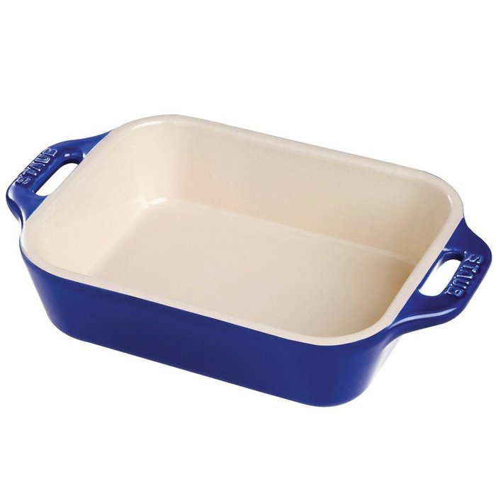 Staub Rectangular Dish, Dark Blue, 13 x 9 - Dark Blue