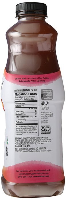 Honest Tea (Organic Peach Tea, 59-Ounce Bottle)