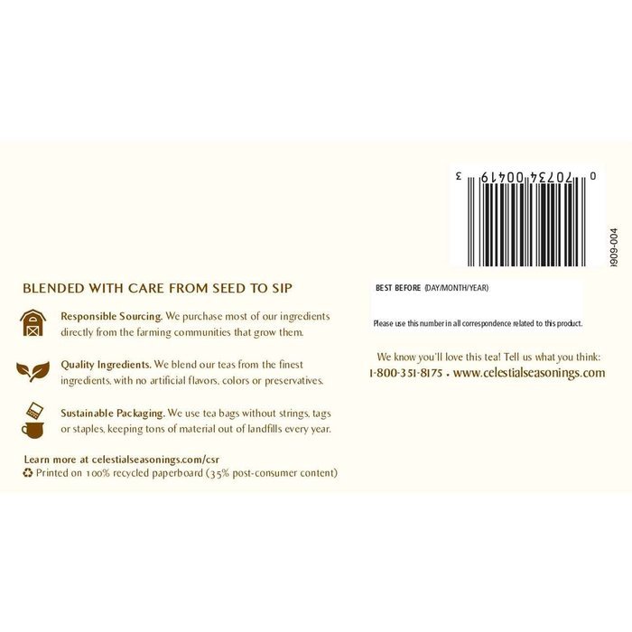Celestial Seasonings Sweet Harvest Pumpkin Black Tea, 20 Count N36