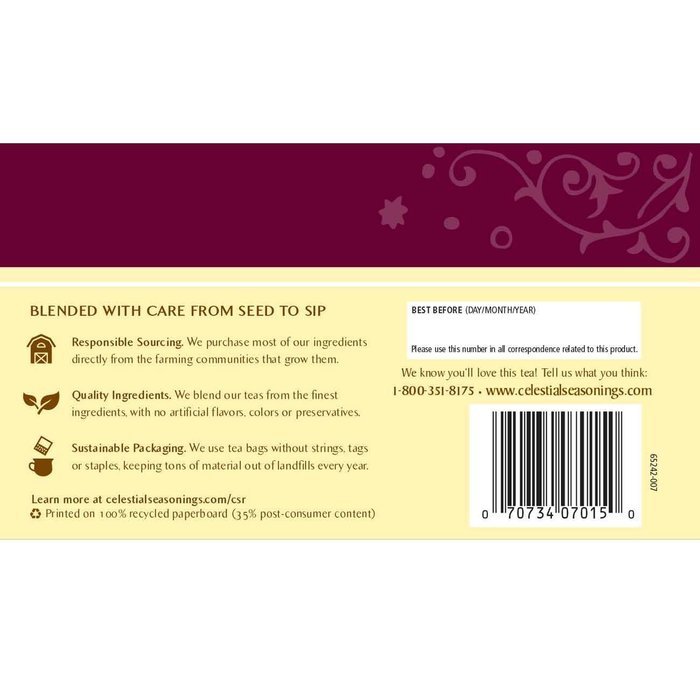 Celestial Seasonings Sweet Harvest Pumpkin Black Tea, 20 Count N53