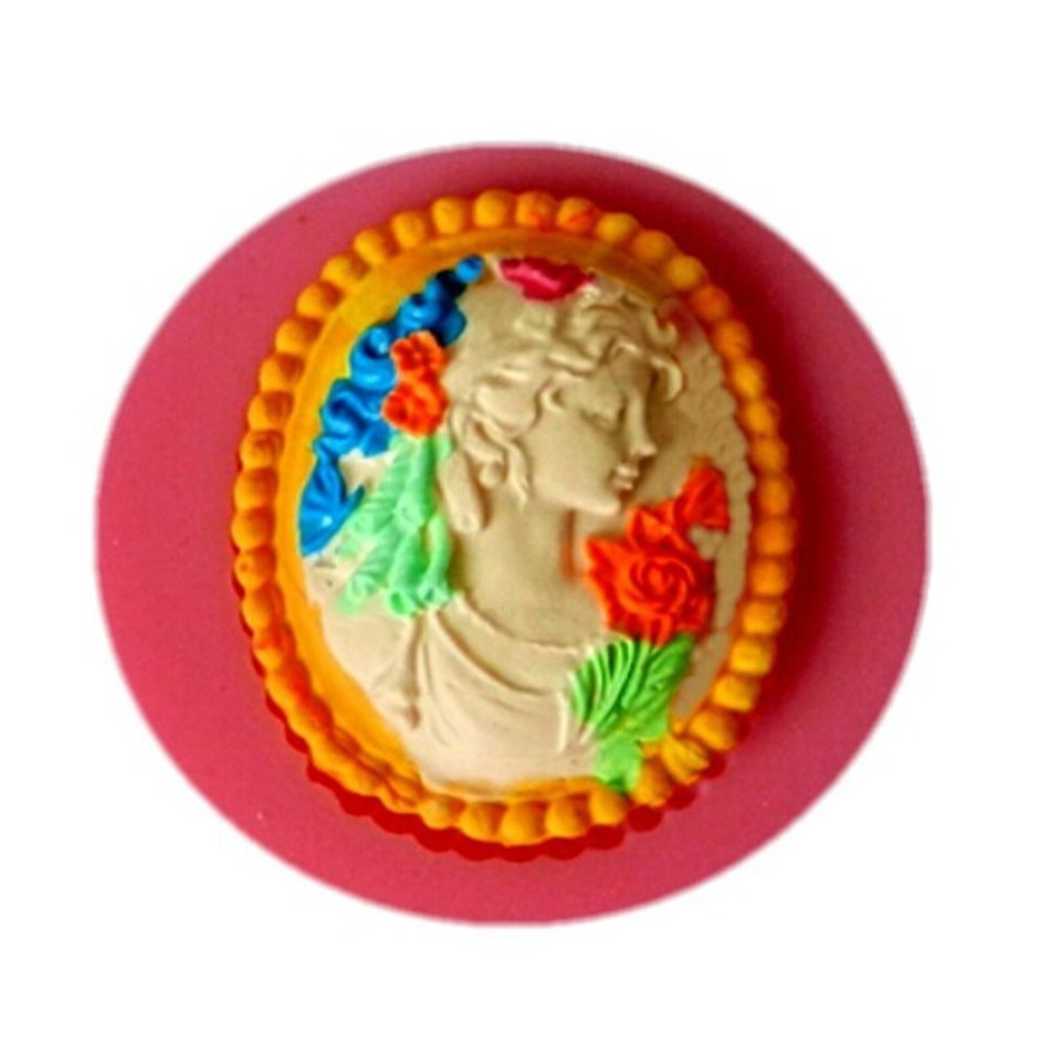 SHINA Beautify Lady Fondant Soap SugarCraft Cake Cookie Deco Silicone Mold