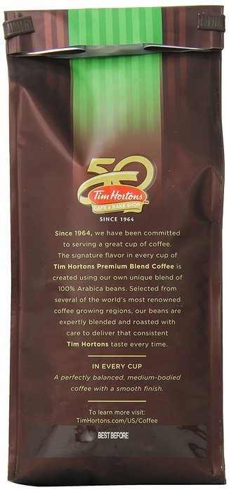 Tim Hortons Arabica Medium Roast Coffee, 32.8 Oz Can N6