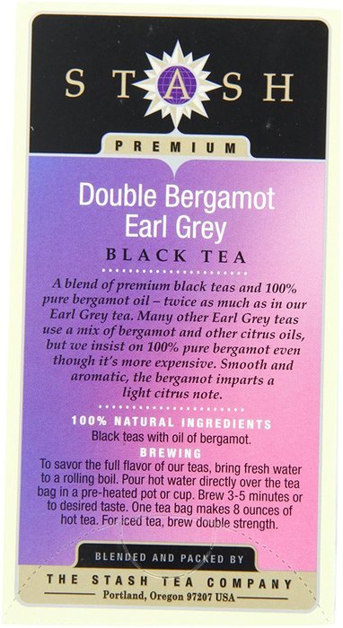 Stash Tea Black Tea Six Flavor Assortment, 18-20 Count Tea Bags in Foil (Pack of 6) N6